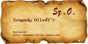 Szegedy Olivér névjegykártya